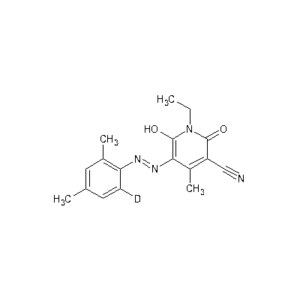 2,4-xylidine-5-arylazo-3-cyano-1-ethyl-6-hydroxy-4-methyl-2-pyridone d1